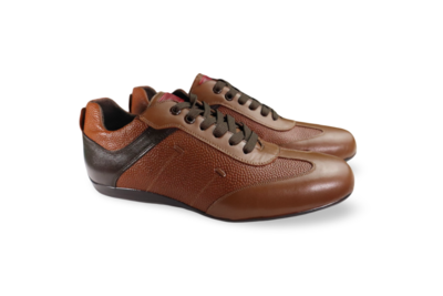 Foto 2 | Tenis Casuales de Piel Benissimo M31602 Cafés para Hombre
