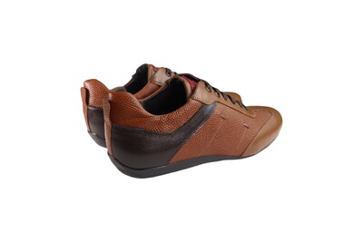 Foto 3 | Tenis Casuales de Piel Benissimo M31602 Cafés para Hombre