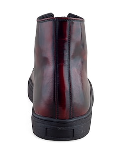 Foto 3 | Sneaker Tipo Bota Para Hombre Piel Vacuno Camaleón Vino Dasalo