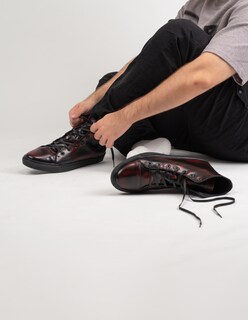 Foto 6 | Sneaker Tipo Bota Para Hombre Piel Vacuno Camaleón Vino Dasalo