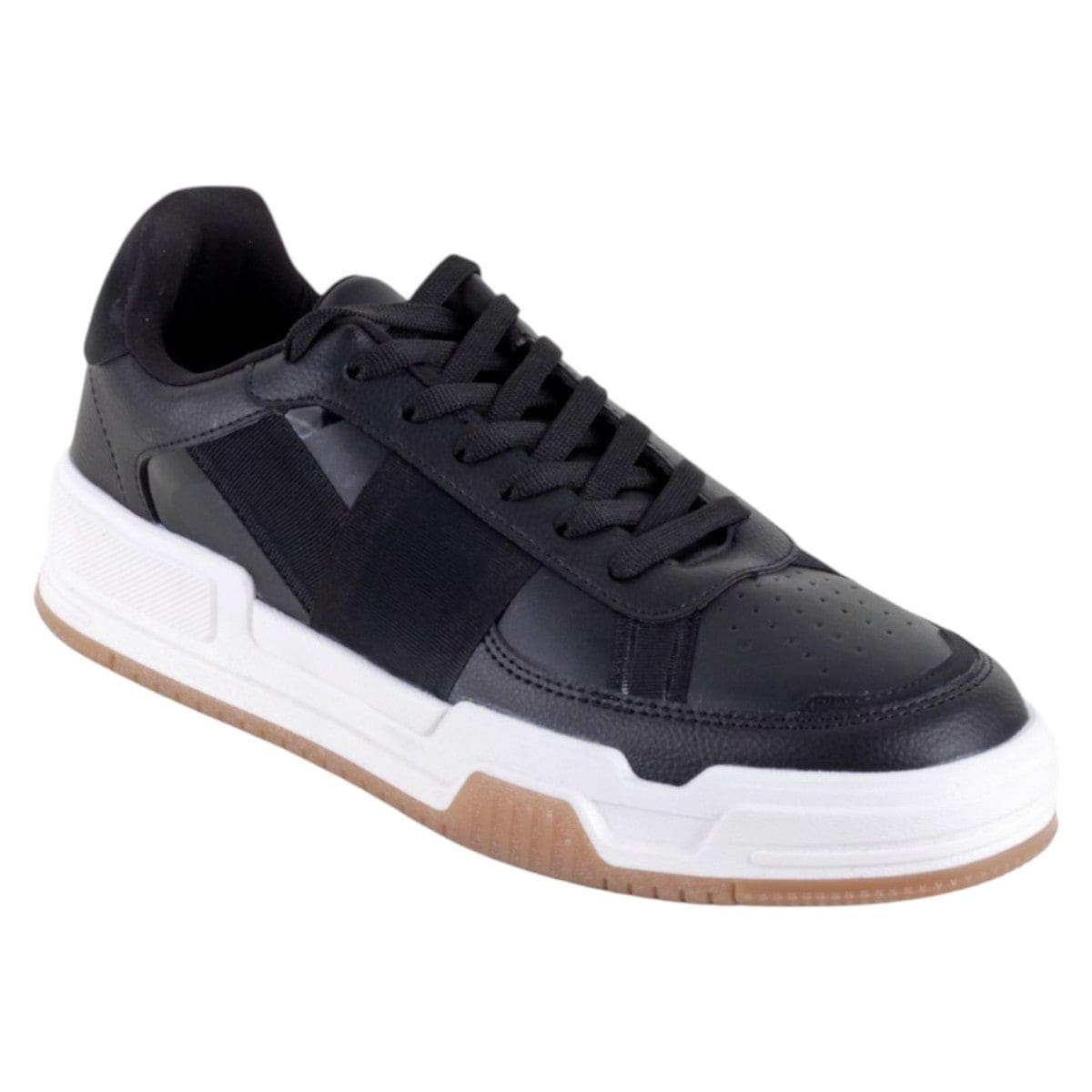 Tenis Con Cordones Exterior Piel Vegana Color Negro Para Hombre De Rbcollection $999