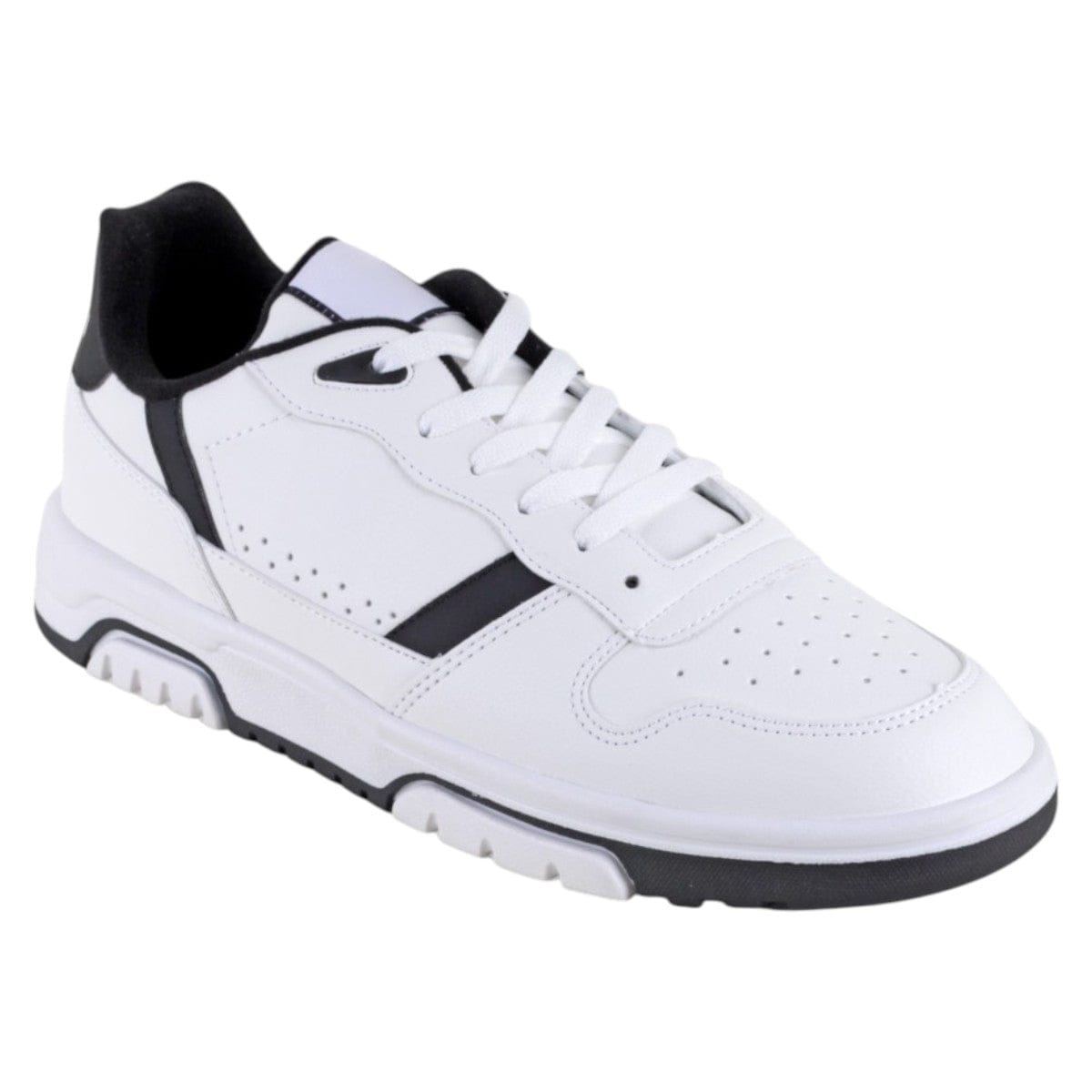 Tenis Con Cordones Exterior Piel Vegana Color Blanco Para Hombre De Rbcollection $899