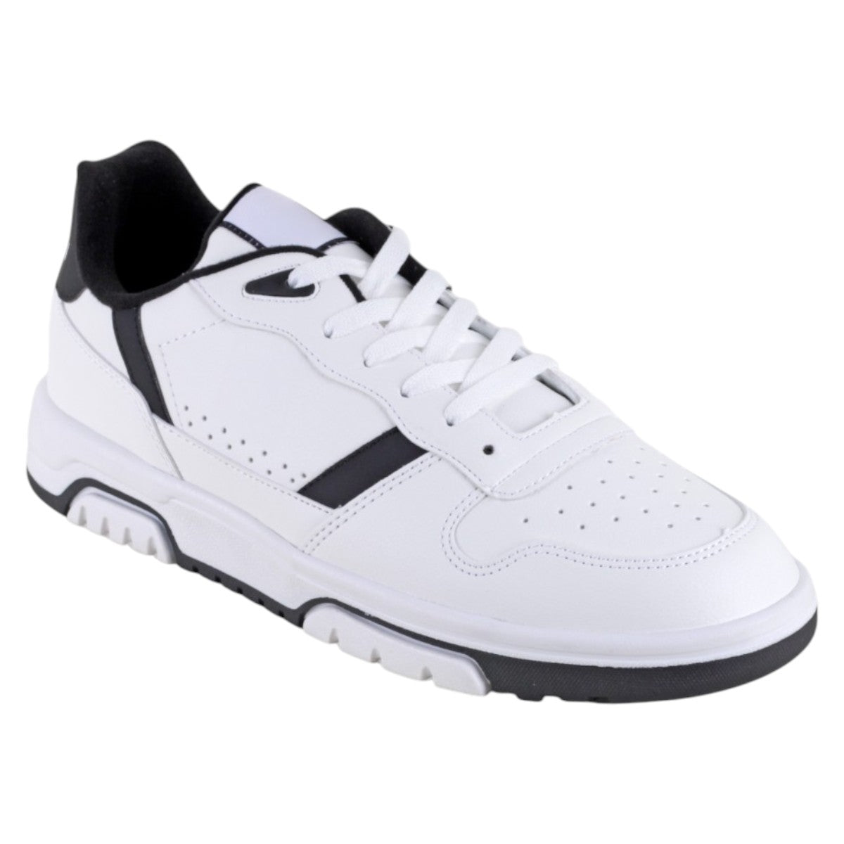 Foto 2 pulgar | Tenis Con Cordones Exterior Piel Vegana Color Blanco Para Hombre De Rbcollection