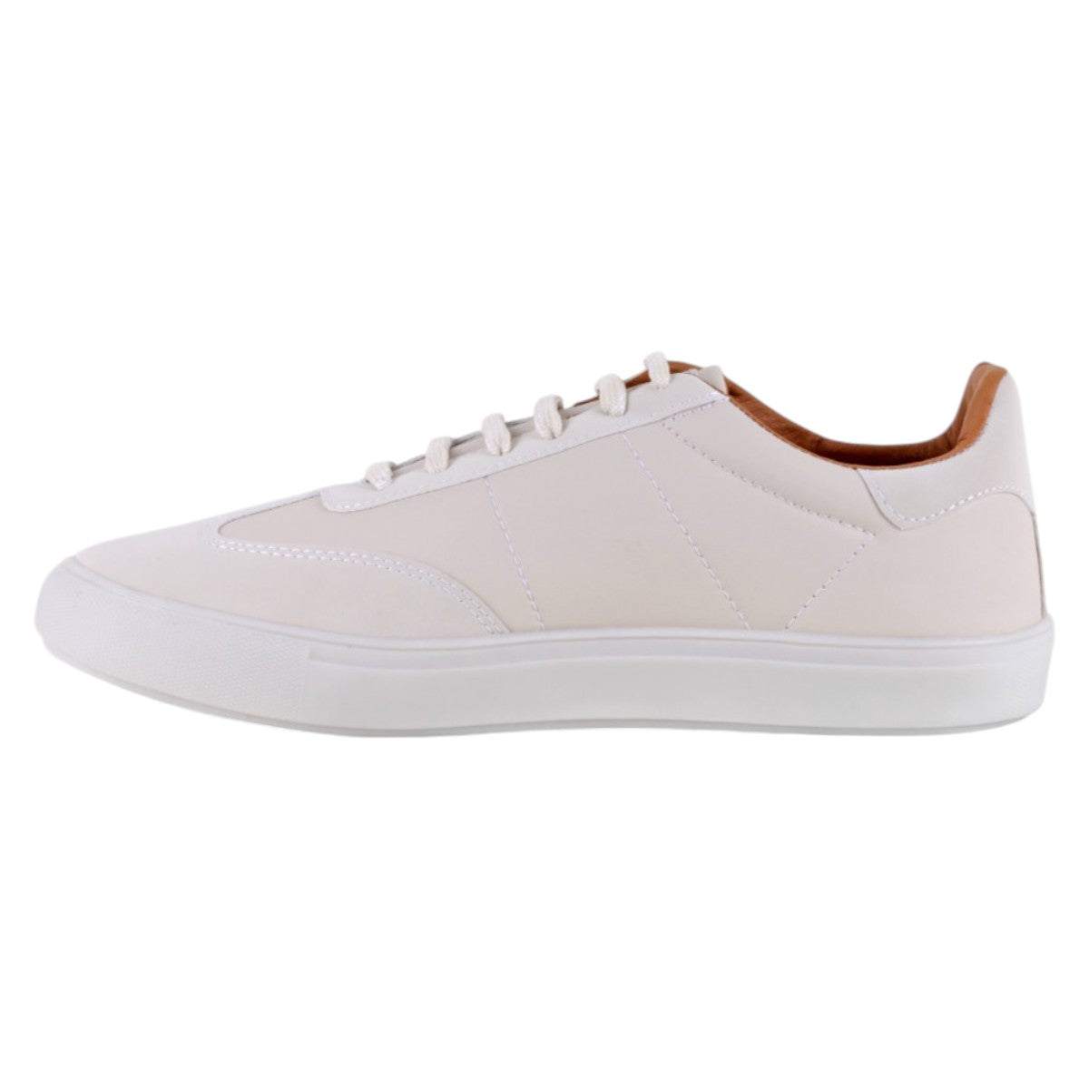 Foto 4 pulgar | Tenis Con Cordones Exterior Piel Vegana Color Beige Para Hombre De Rbcollection