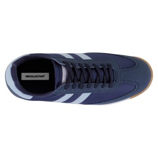 Foto 4 | Tenis Con Cordones Exterior Piel Vegana Color Azul Para Hombre De Rbcollection