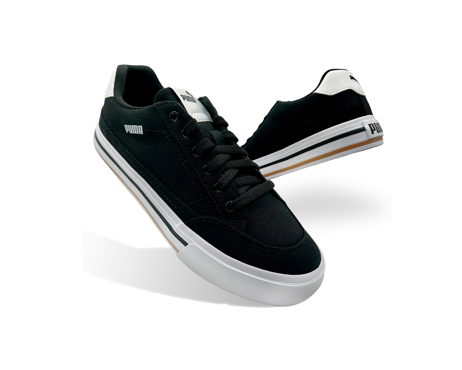 Foto 5 pulgar | Tenis Puma  Negro Casual Court Clasic Vulc Unisex