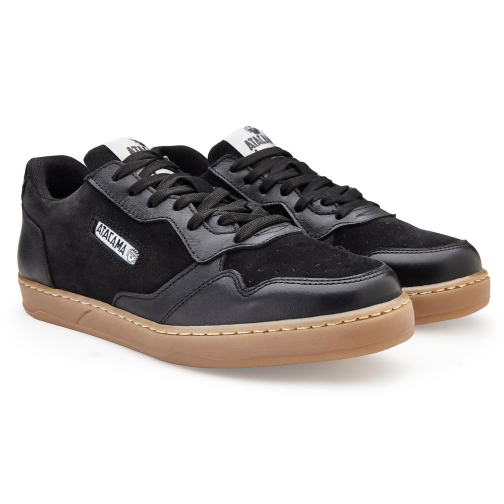 Foto 5 pulgar | Tenis Atacama Mullen Negros De Piel  Cómodos Y Resistentes Unisex