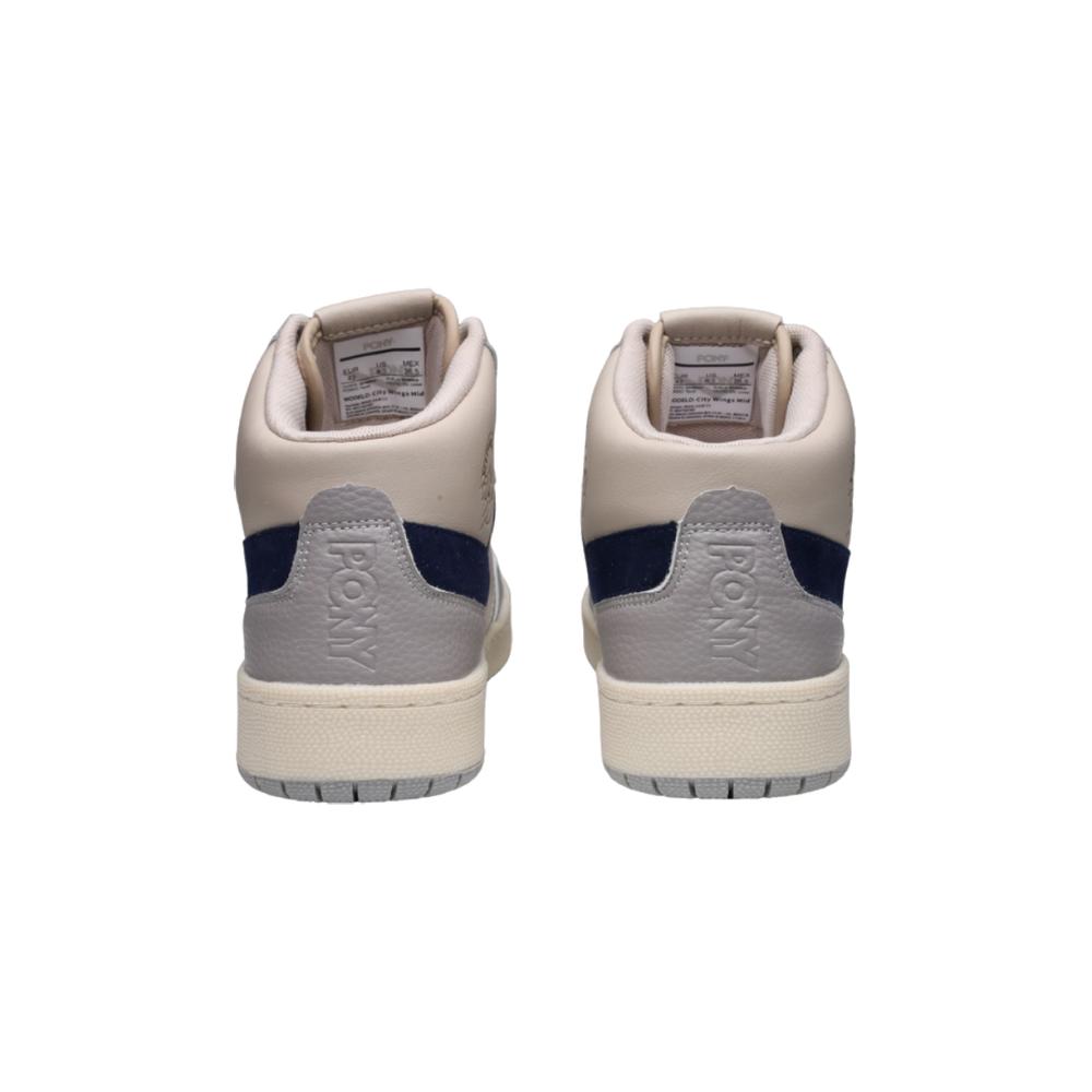 Foto 4 pulgar | Tenis Pony City Wings Mid Rice Paper Unisex Moda Casual Caminar color Gris