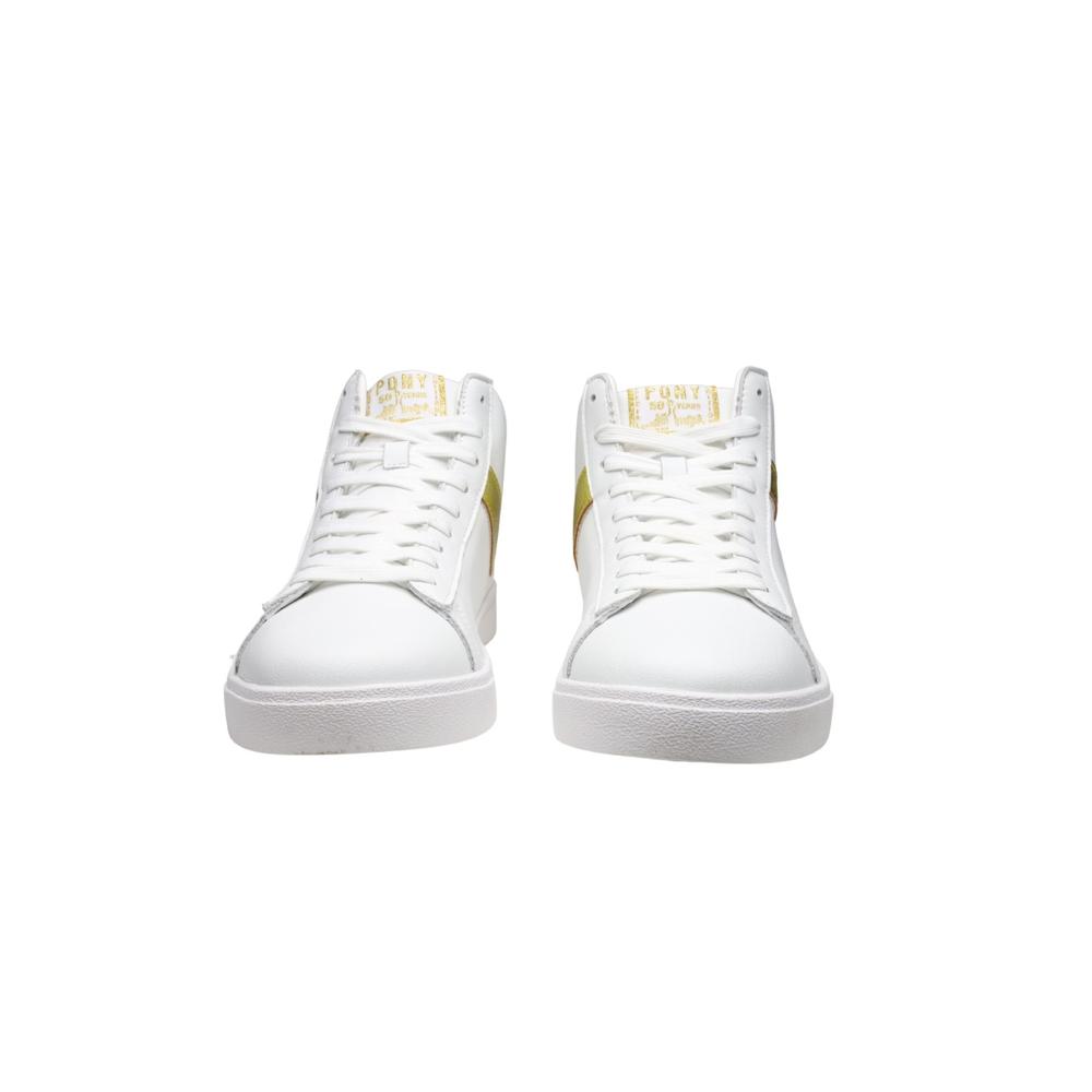 Foto 4 pulgar | Tenis Pony Top Star Hi Golden Steed Unisex color Blanco