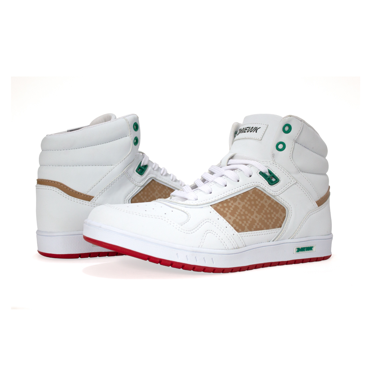 Tenis Newk para Hombre Línea Filtro color Blanco Verde Rojo