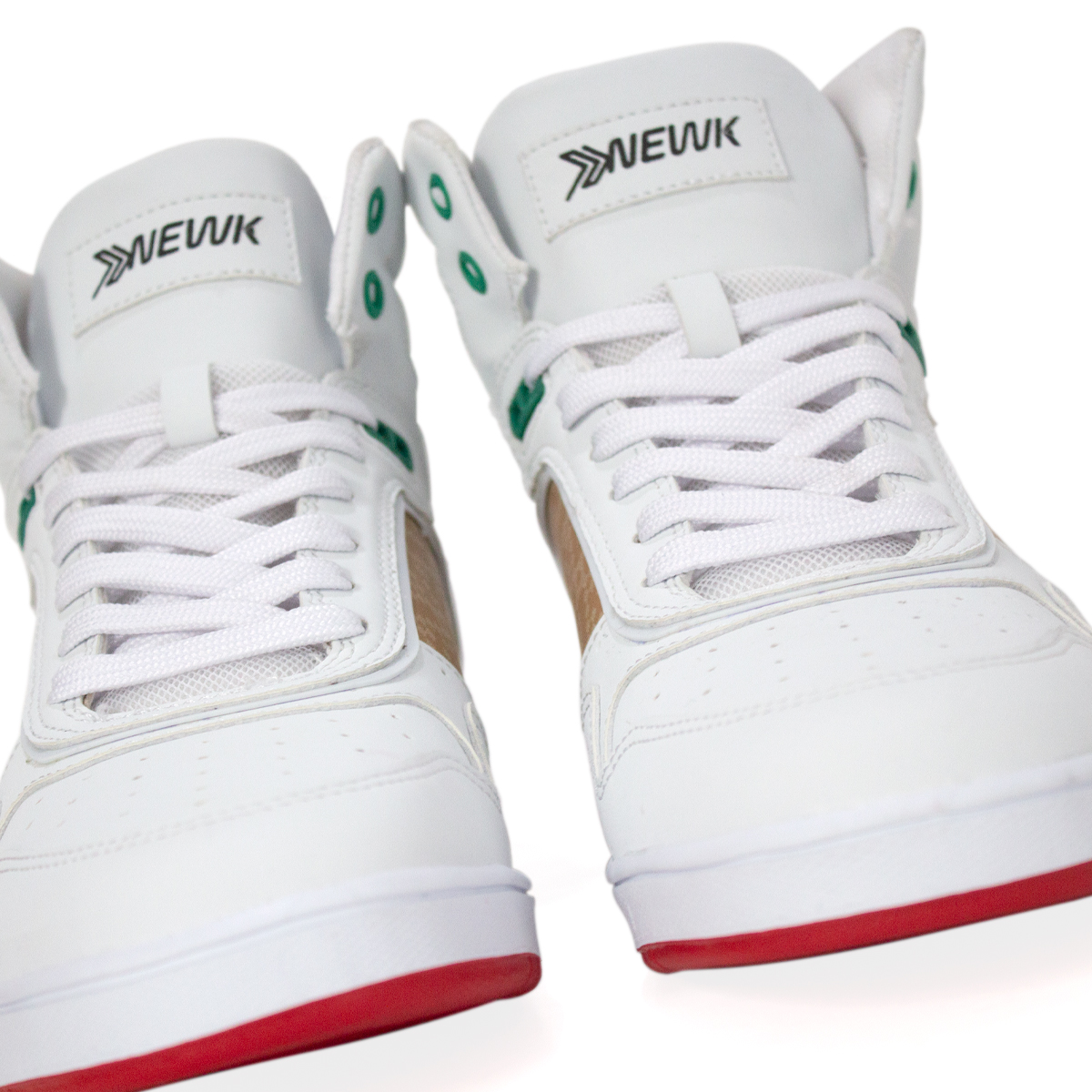 Foto 6 | Tenis Newk para Hombre Línea Filtro color Blanco Verde Rojo