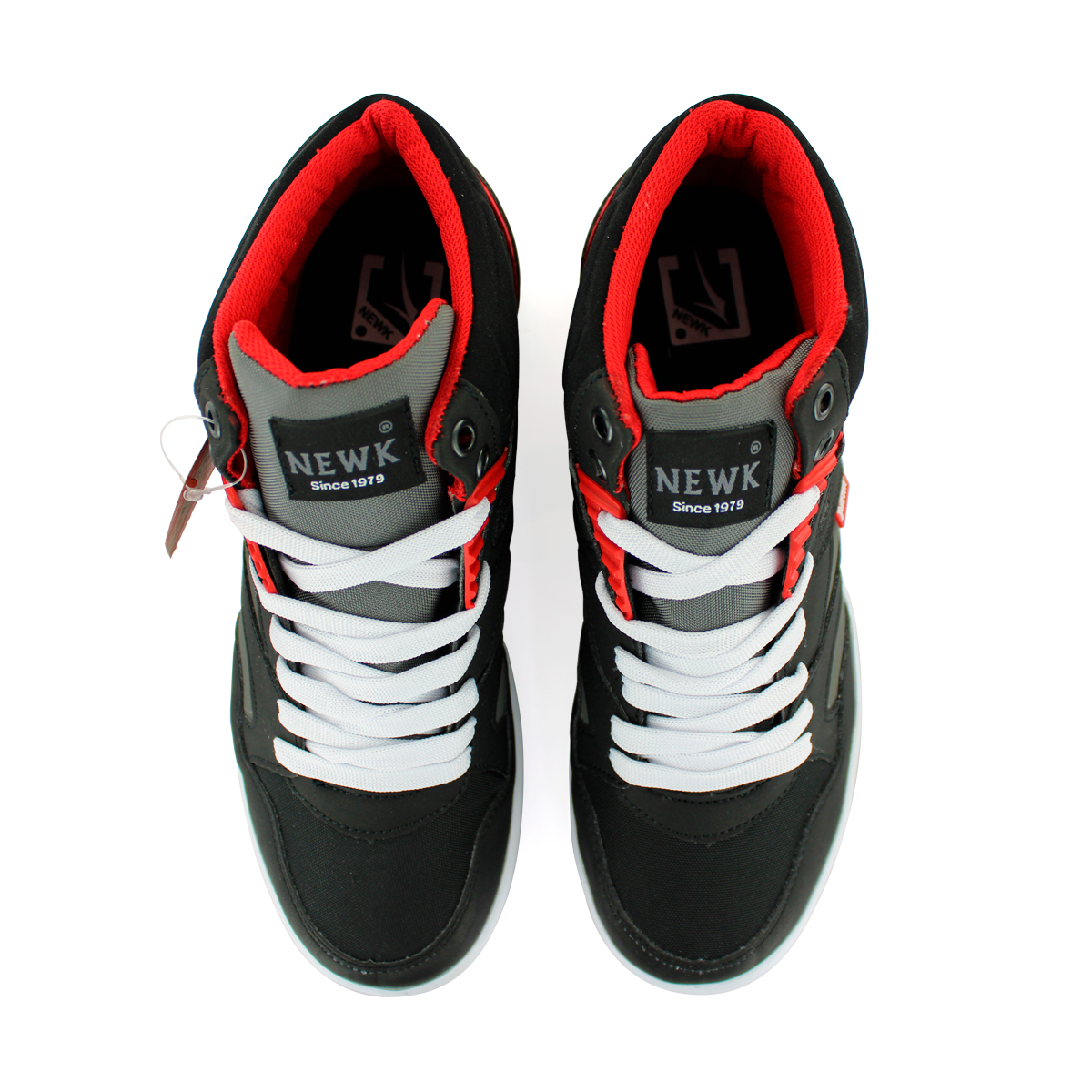 Foto 3 | Tenis Newk J174*01 Lineal Colombo color Negro Rojo y Gris para Hombre