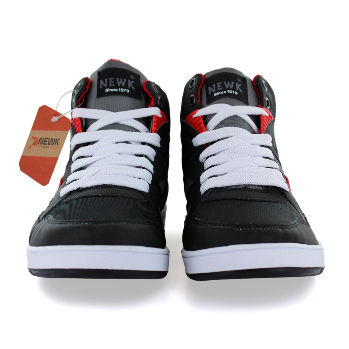 Foto 5 | Tenis Newk J174*01 Lineal Colombo color Negro Rojo y Gris para Hombre