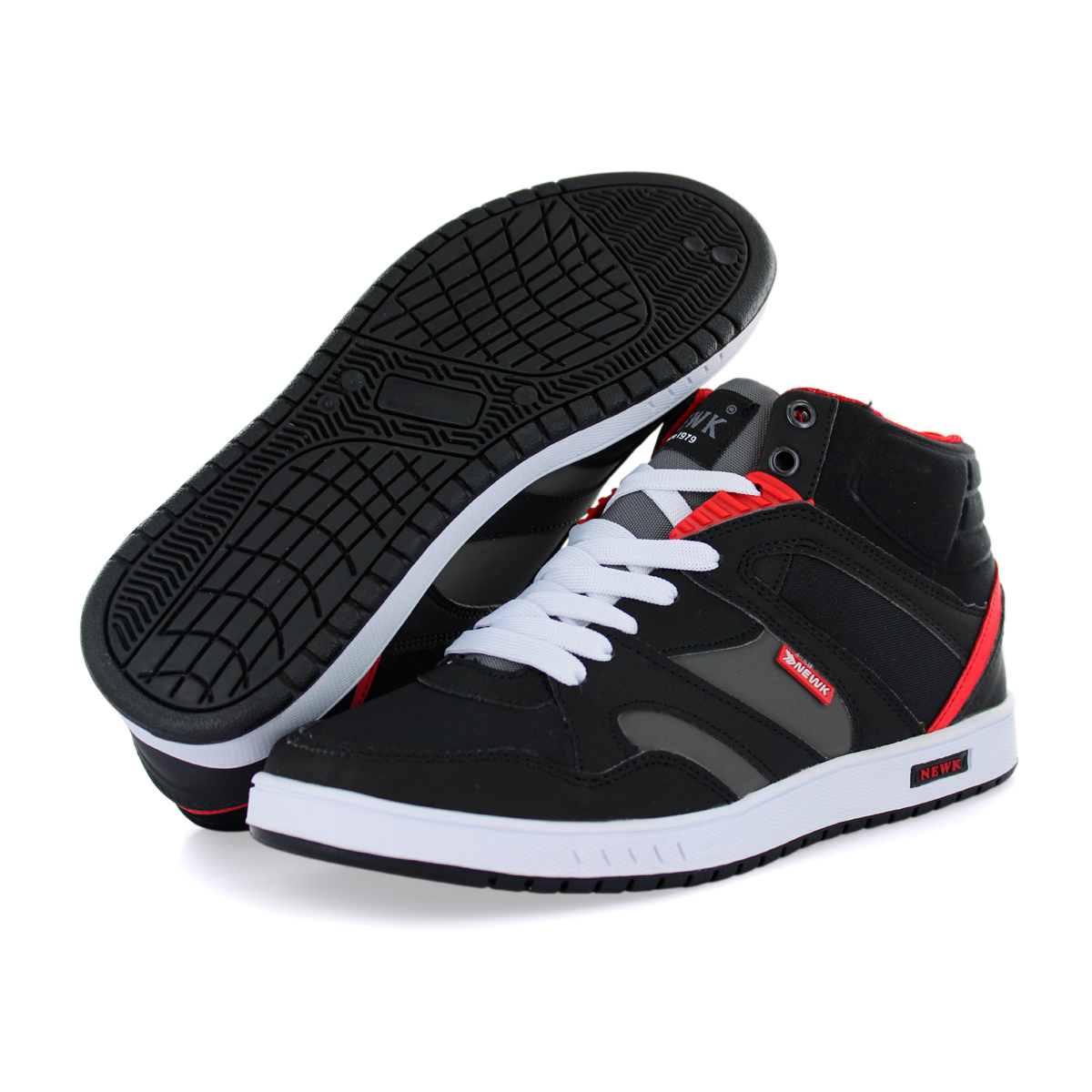 Foto 6 | Tenis Newk J174*01 Lineal Colombo color Negro Rojo y Gris para Hombre