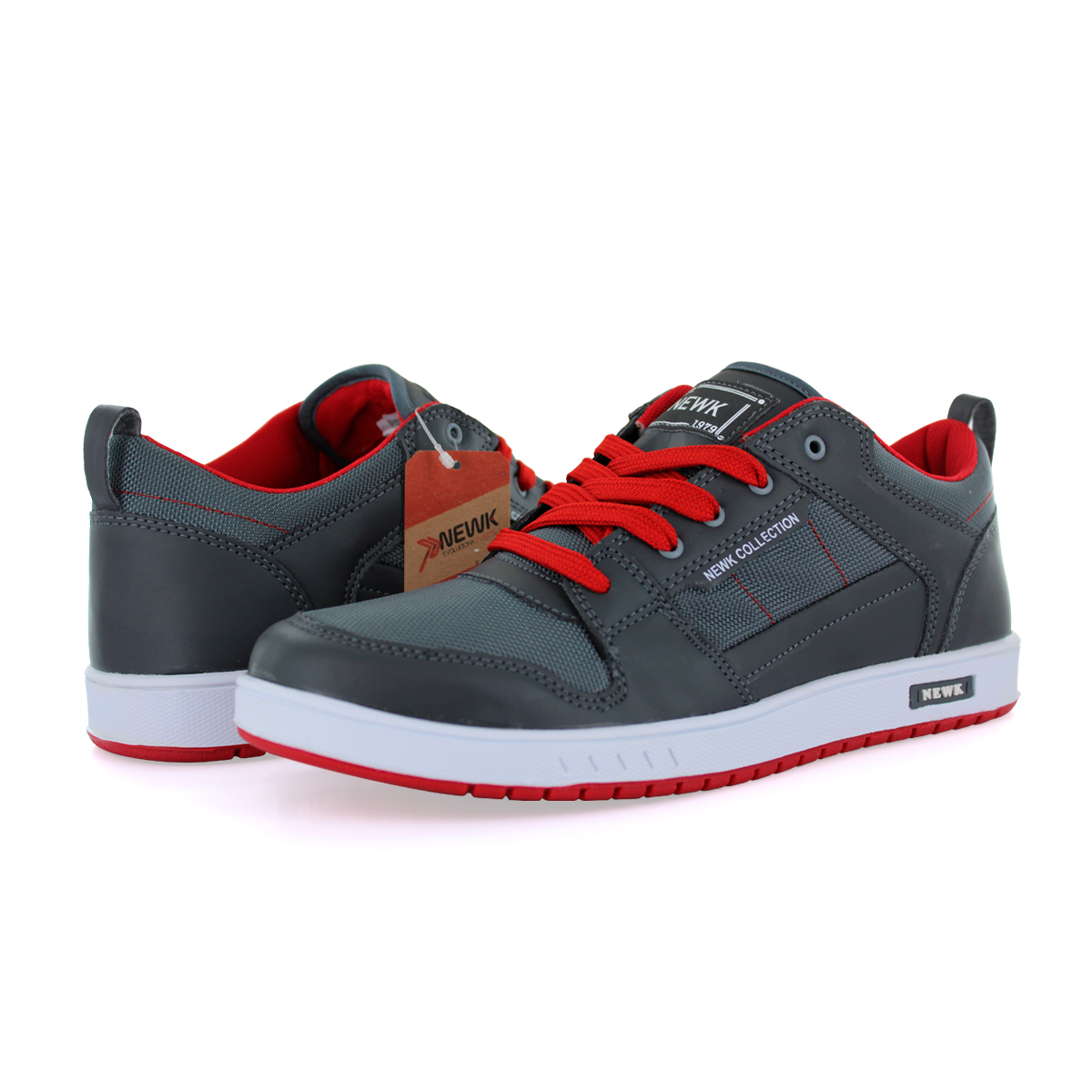 Foto 2 pulgar | Tenis Newk F873*01 Línea Radge color Gris y Rojo para Hombre