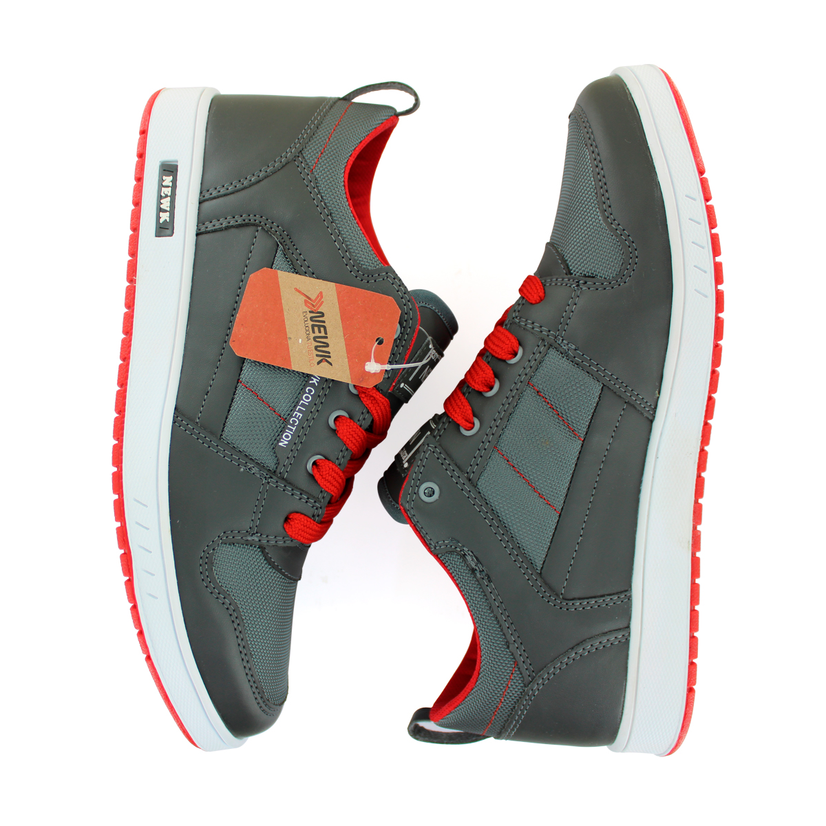 Foto 3 pulgar | Tenis Newk F873*01 Línea Radge color Gris y Rojo para Hombre