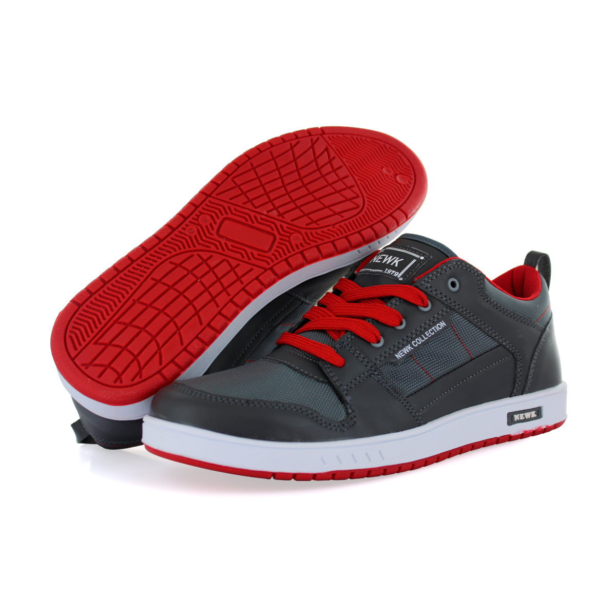 Foto 7 pulgar | Tenis Newk F873*01 Línea Radge color Gris y Rojo para Hombre