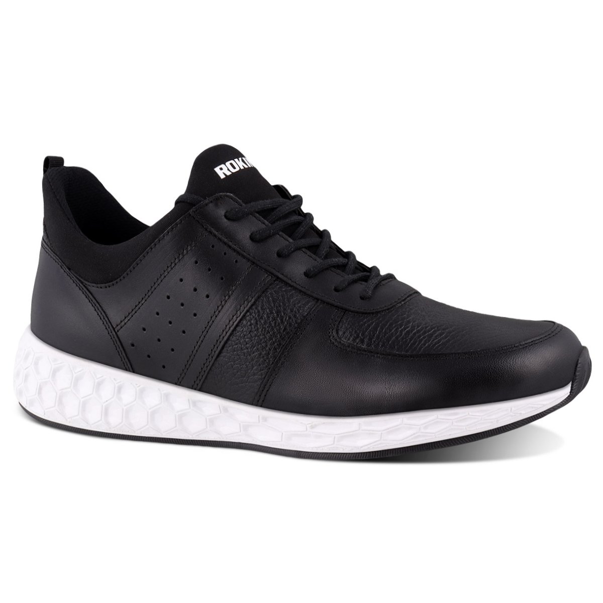 Tenis Casual de Piel Rokino 3195 color Negro para Hombre