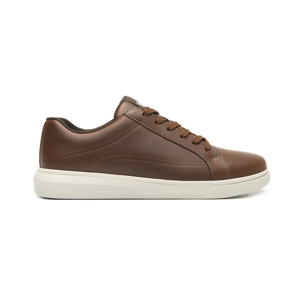 Foto 2 pulgar | Tenis Flexi Casuales 415301 color Marrón de Piel para Hombre