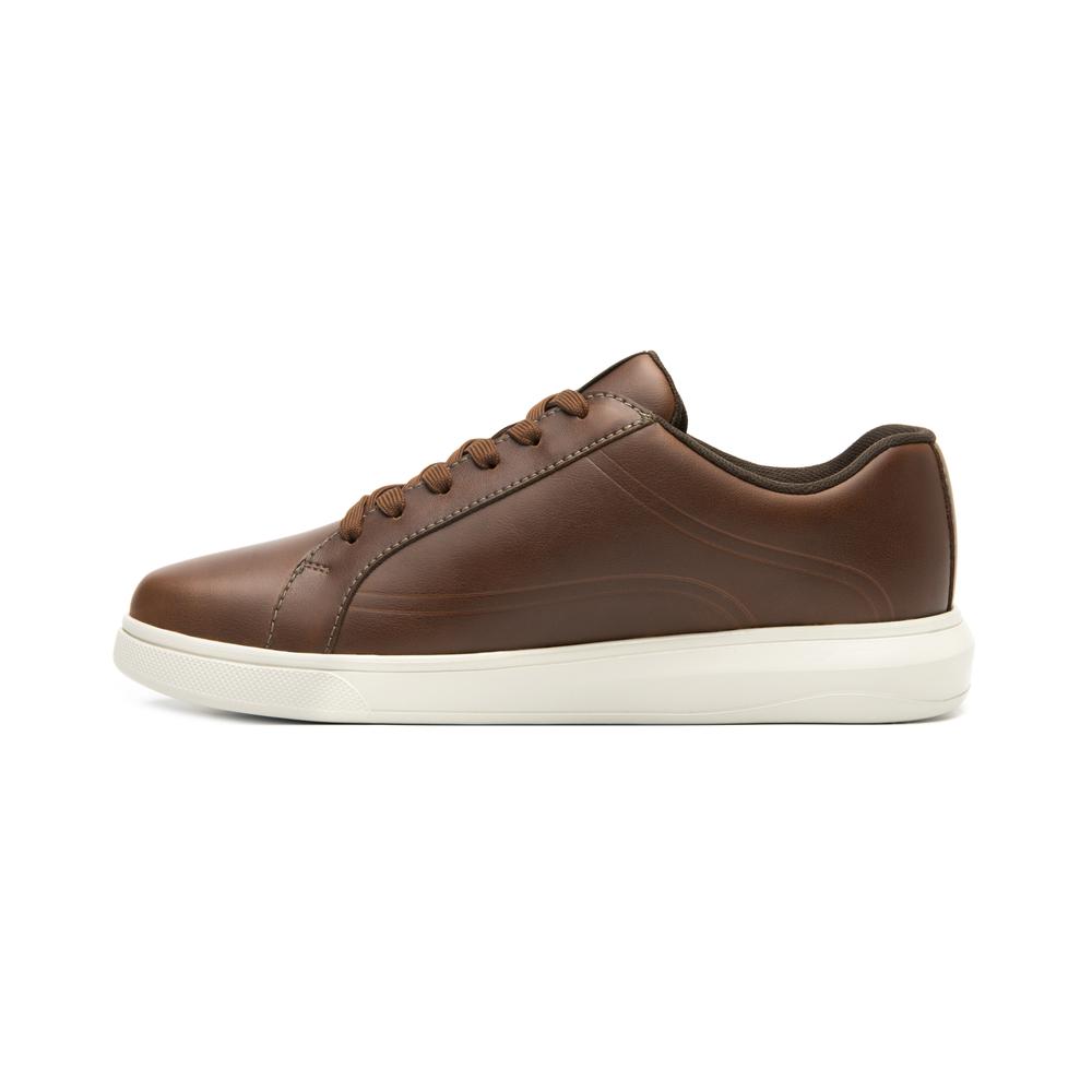 Foto 3 pulgar | Tenis Flexi Casuales 415301 color Marrón de Piel para Hombre