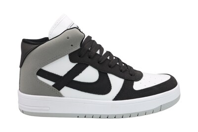 Foto 2 | Tenis Panam Bota Tacto Piel color Gris con Negro Unisex
