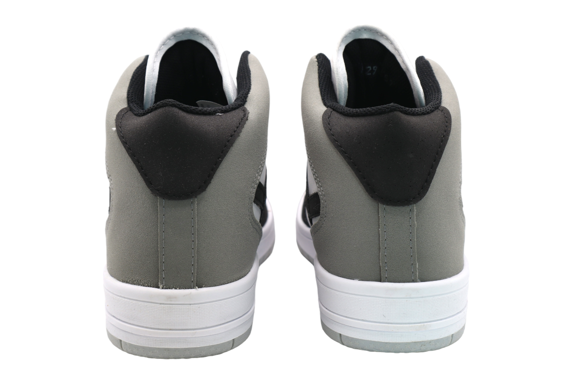 Foto 4 pulgar | Tenis Panam Bota Tacto Piel color Gris con Negro Unisex