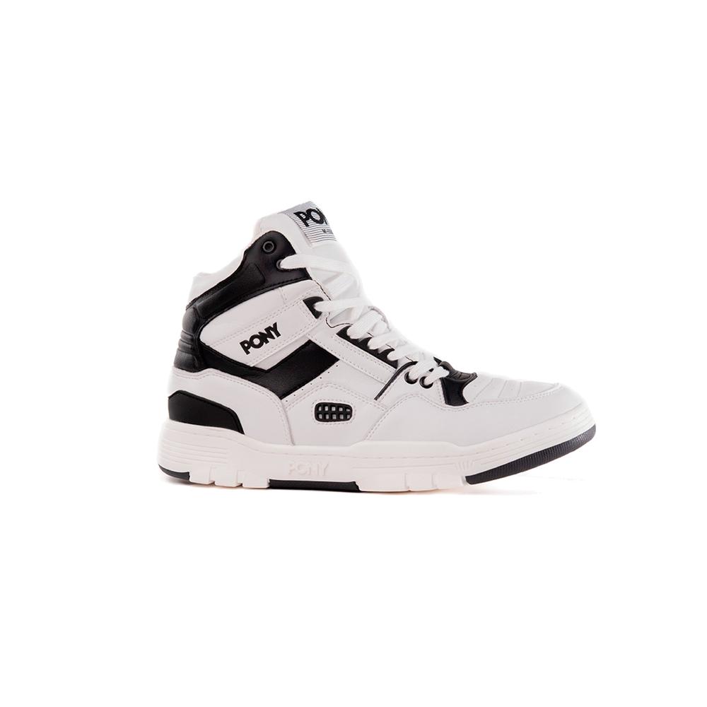 Tenis Pony M-100 Hi Black Sky Unisex Retro Blancos