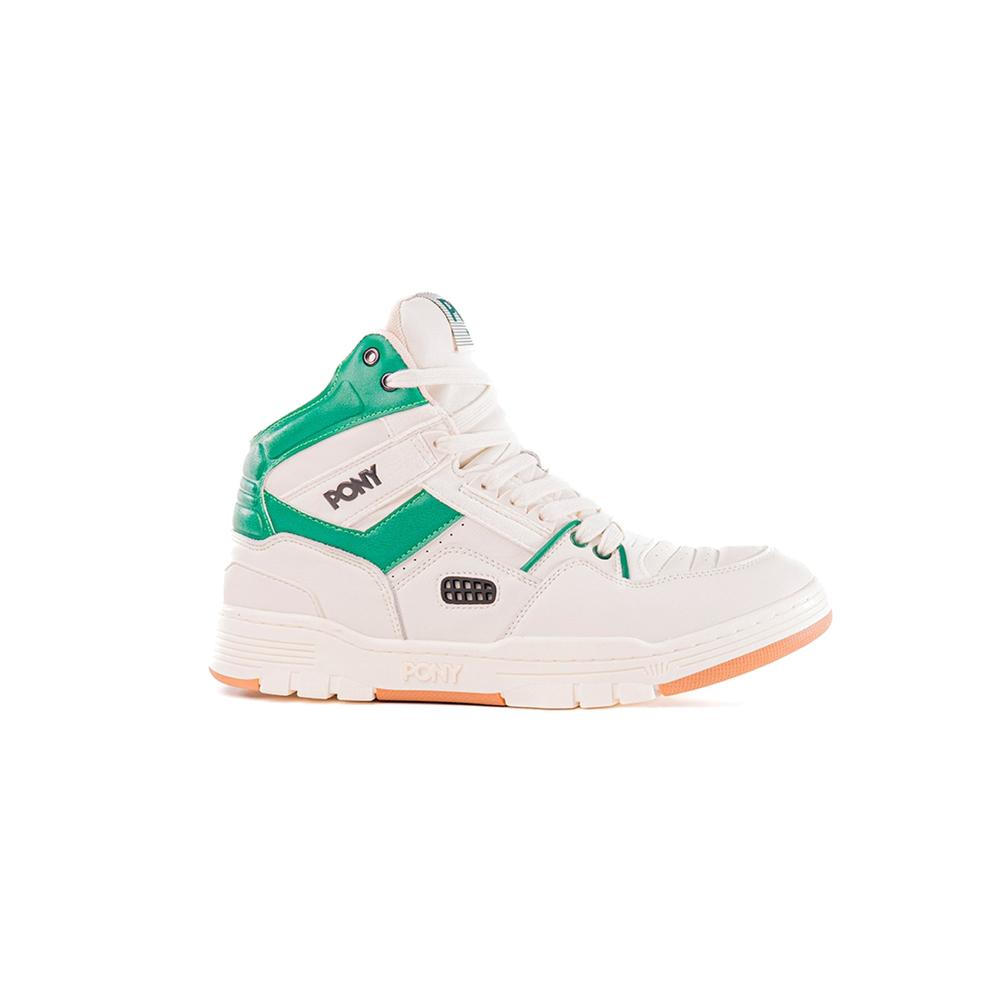 Tenis Pony M-100 Unbleached Green Hi Unisex Casual Color Verde