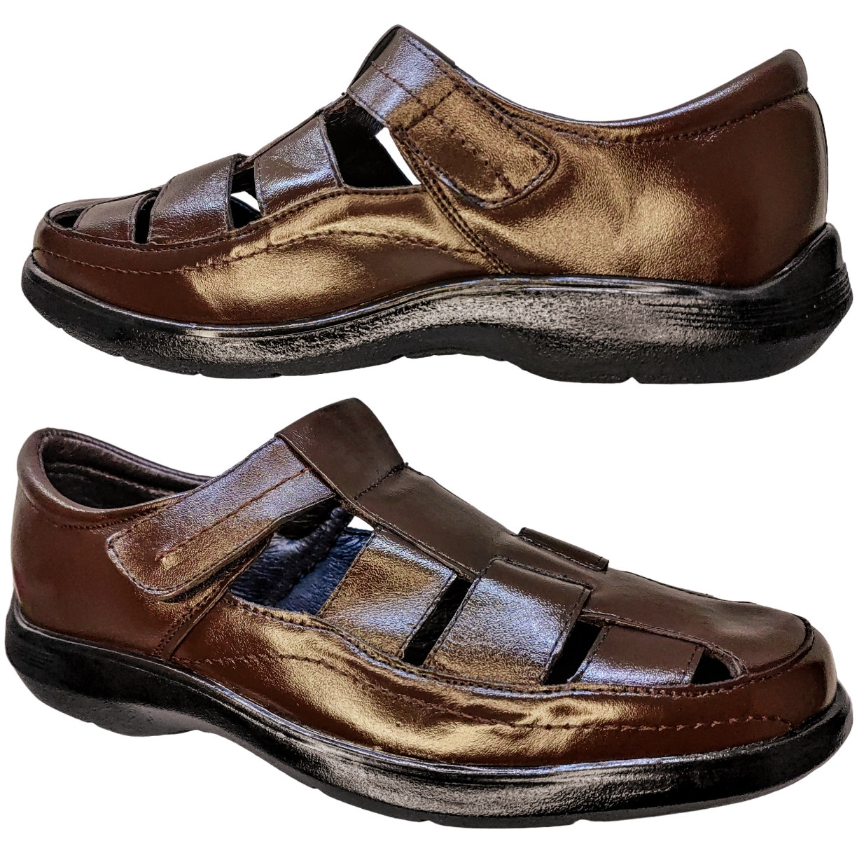 Foto 3 pulgar | Sandalias de Piel Enco Footwear Cafés para Hombre