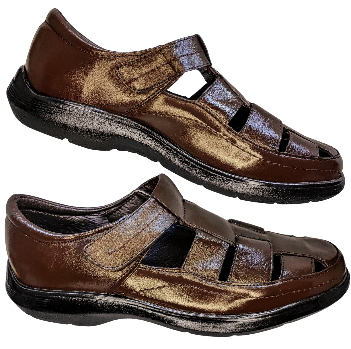 Foto 5 pulgar | Sandalias de Piel Enco Footwear Cafés para Hombre