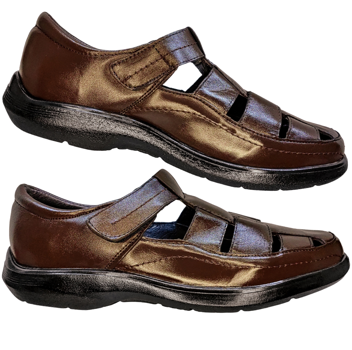 Foto 7 pulgar | Sandalias de Piel Enco Footwear Cafés para Hombre