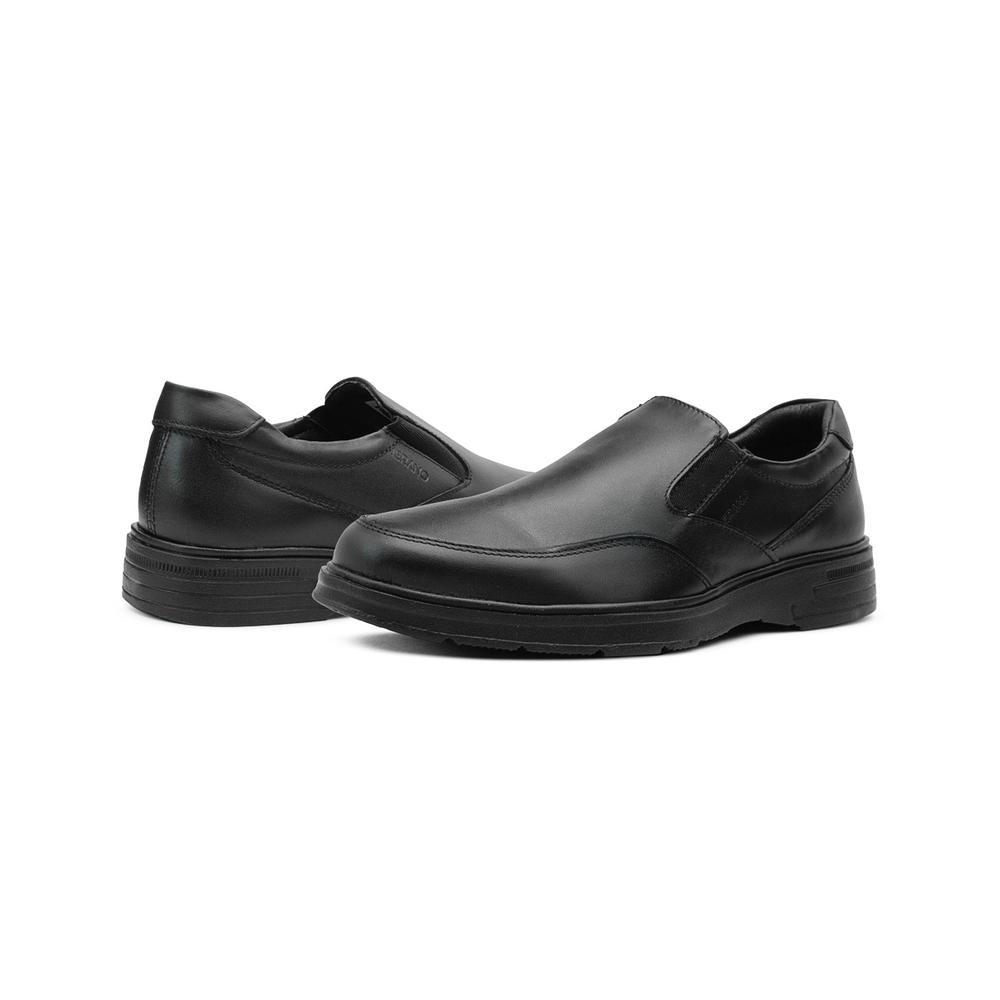 Foto 3 pulgar | Zapato Comodo Para Caballero Piel Negro Merano 25-29 Negro
