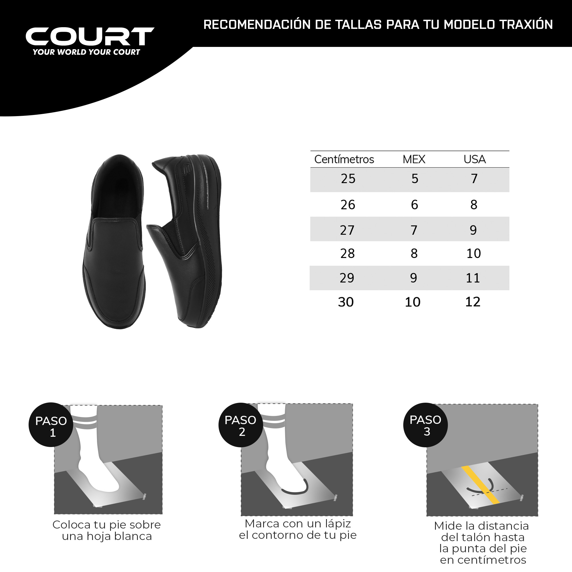 Foto 9 pulgar | Zapatos Antiderrapantes Court para Hombre