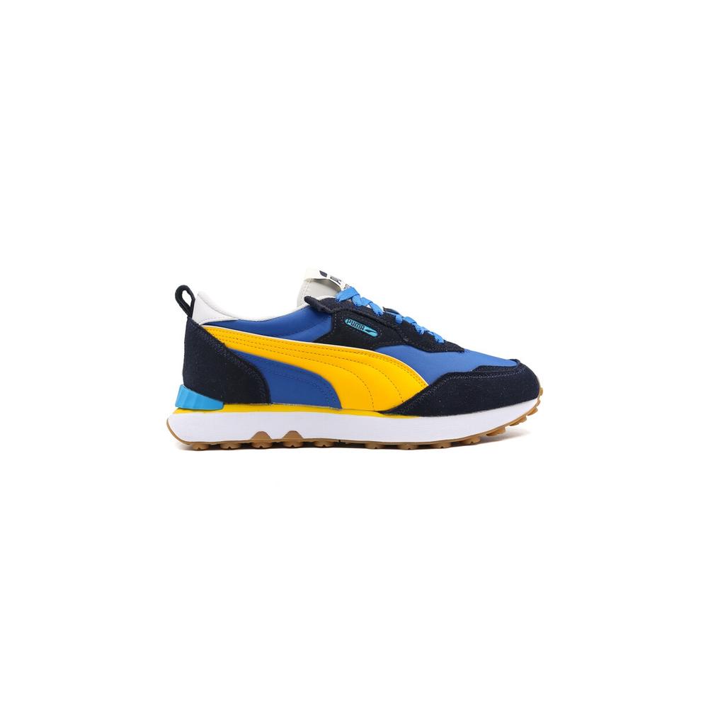 Tenis puma azul store con amarillo