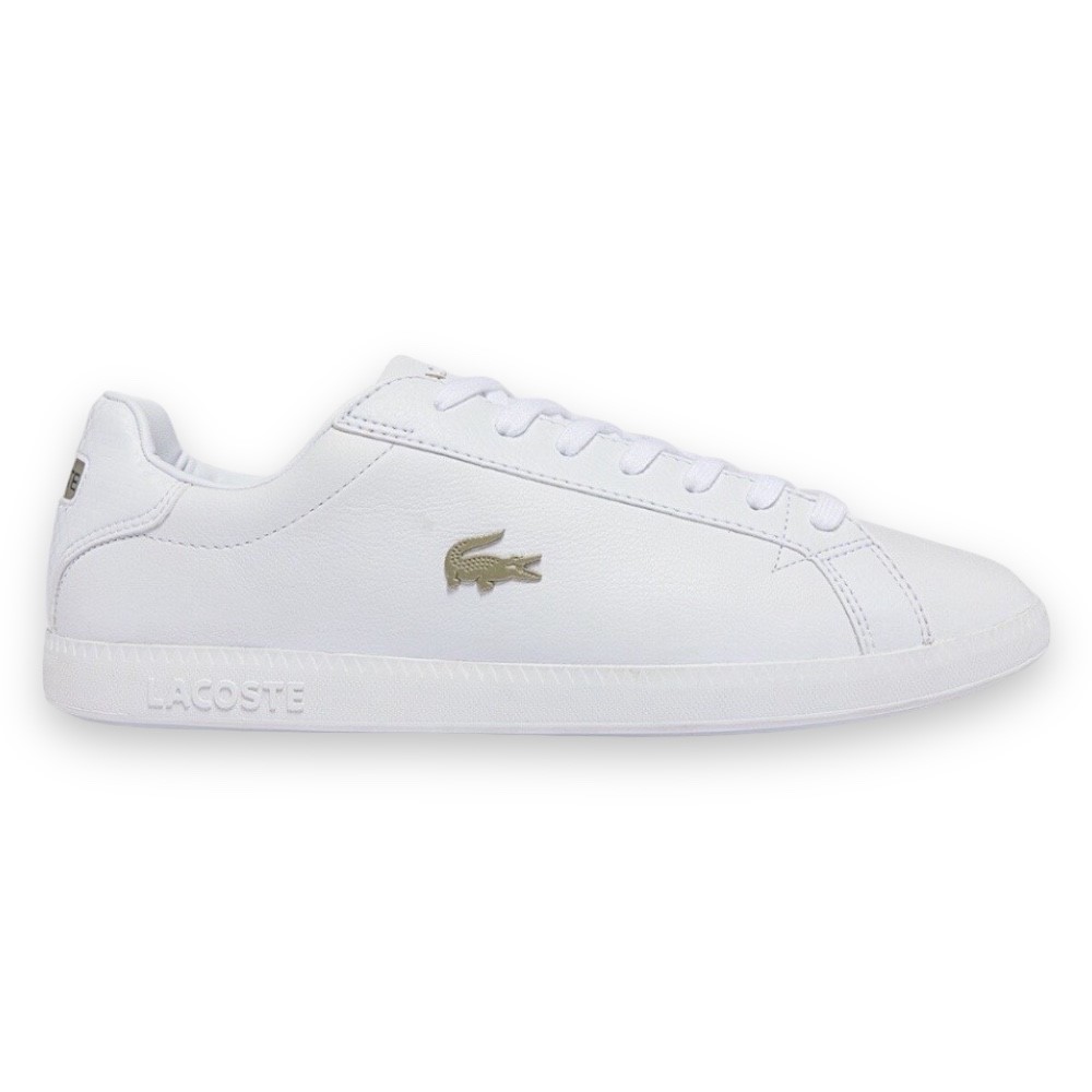 Tenis Lacoste Graduate 0721 Sma Blanco Dije Dorado