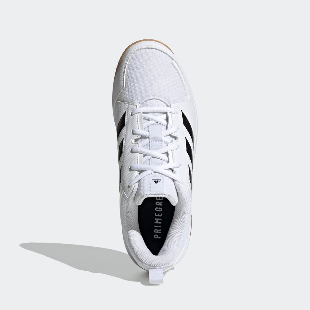 Foto 5 pulgar | Tenis Adidas Indoor Ligra 7 Blancos para Hombre