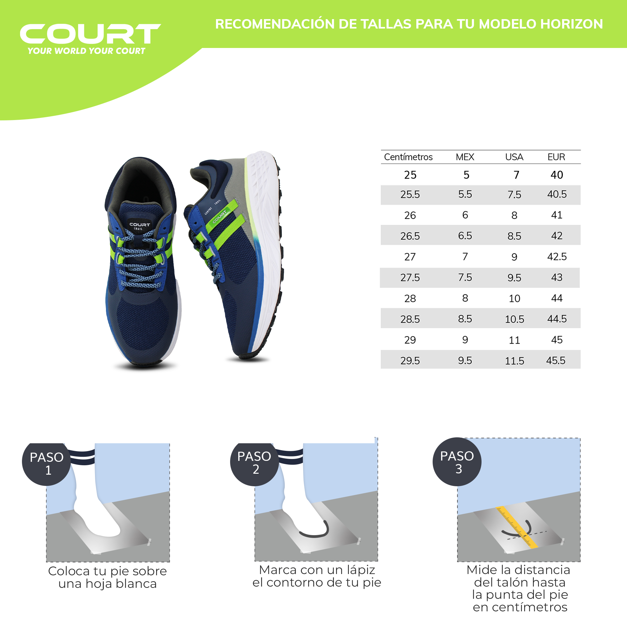 Foto 7 pulgar | Tenis Deportivo Confort Court Horizon Especializado En Trail Running