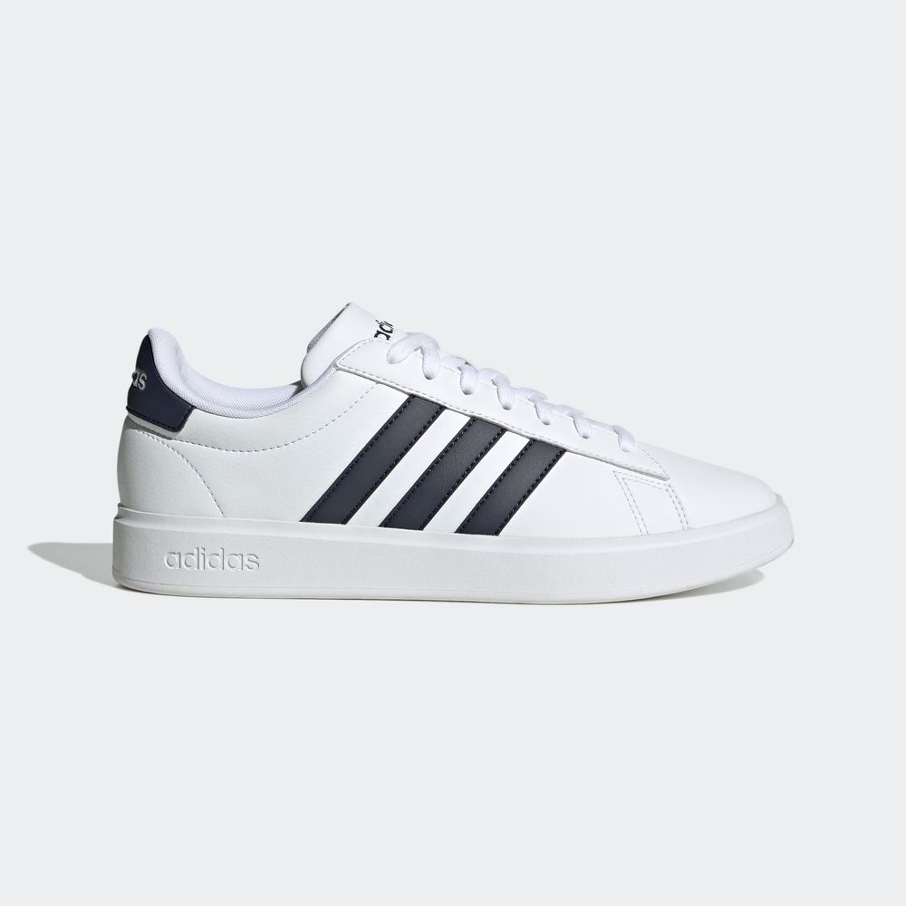 Foto 3 pulgar | Tenis Adidas Grand Court Cloudfoam Comfort Blancos para Hombre