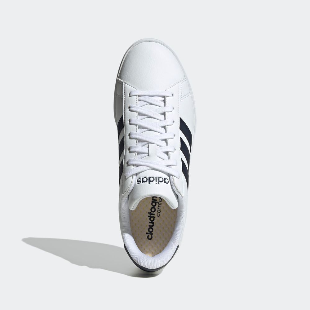 Foto 5 pulgar | Tenis Adidas Grand Court Cloudfoam Comfort Blancos para Hombre