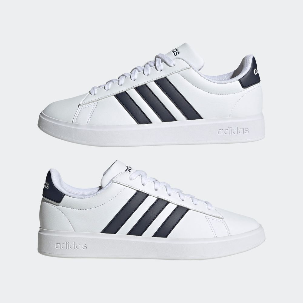 Foto 8 | Tenis Adidas Grand Court Cloudfoam Comfort Blancos para Hombre