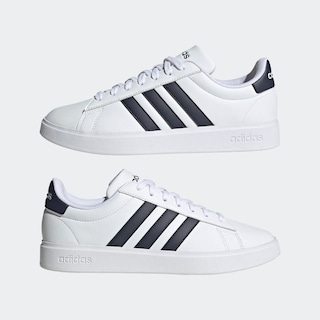 Foto 8 | Tenis Adidas Grand Court Cloudfoam Comfort Blancos para Hombre
