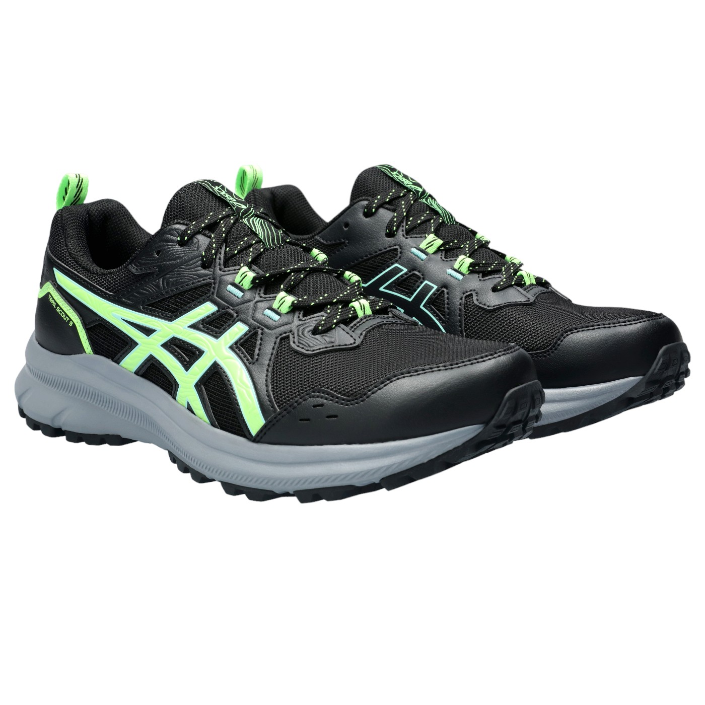 Foto 2 pulgar | Tenis Asics Trail Scout 3 Negros para Hombre