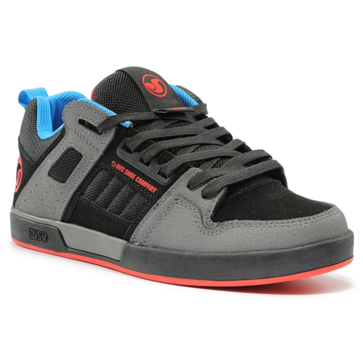 Foto 2 pulgar | Tenis Dvs Comanche 2.0+ 021 Charcoal Black Fiery Red Blue Nubuck Para Skateboarding