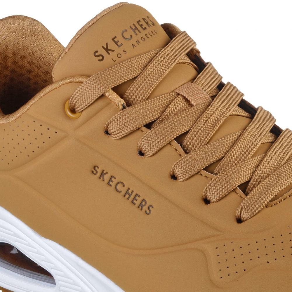 Foto 4 pulgar | Tenis Skechers Uno Marrón Claro para Hombre