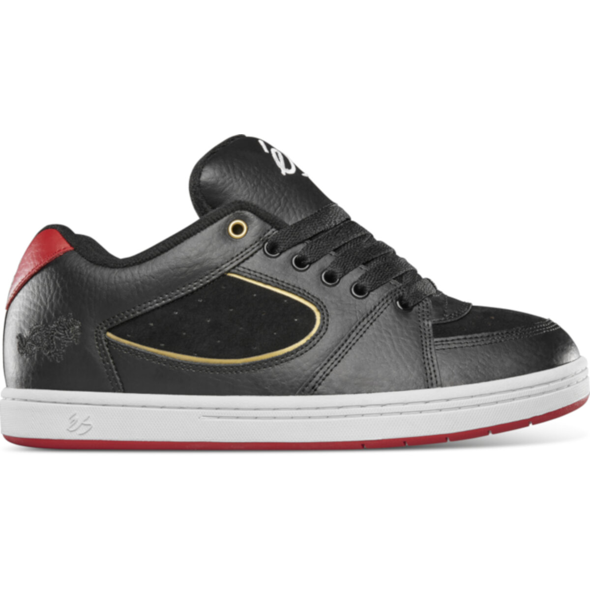 Foto 5 pulgar | Tenis Es Accel Og 973 Black Gold White Para Skateboarding