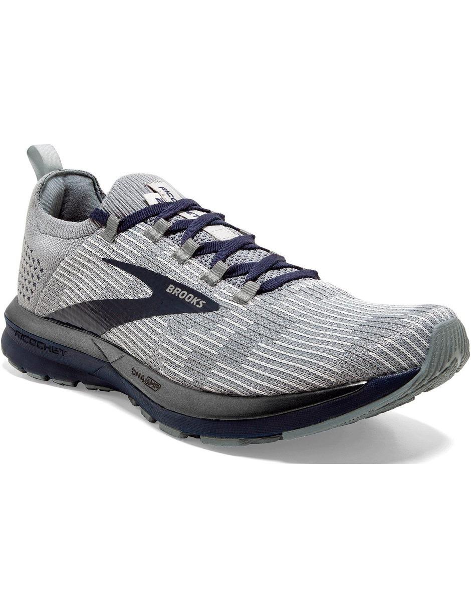 Foto 3 pulgar | Tenis Brooks Ricochet 2 Grey para Hombre - Running Maratón Entrenamiento