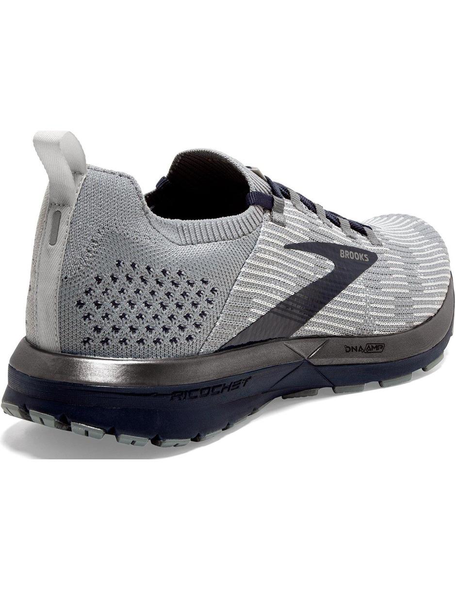 Foto 4 pulgar | Tenis Brooks Ricochet 2 Grey para Hombre - Running Maratón Entrenamiento