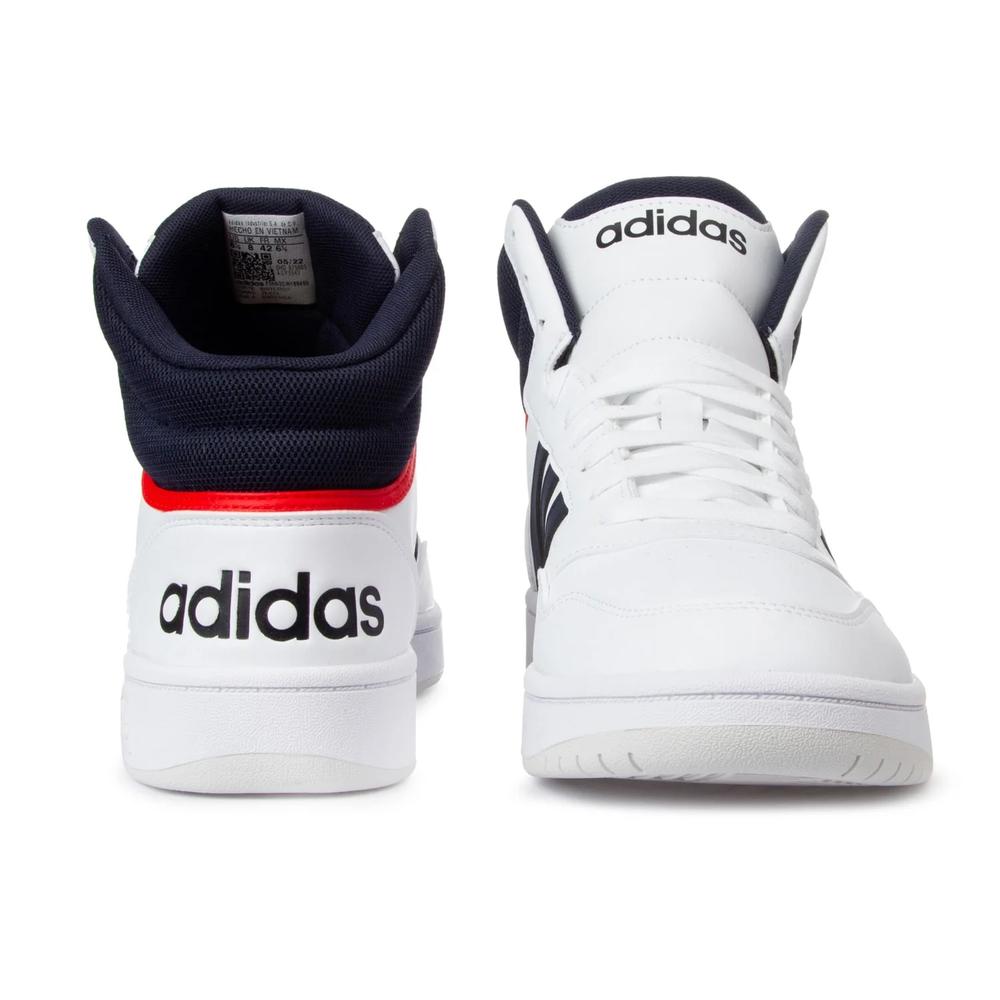 Foto 5 | Tenis Adidas Hoops 3.0 Mid Blancos para Hombre