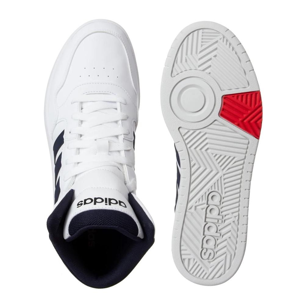 Foto 7 pulgar | Tenis Adidas Hoops 3.0 Mid Blancos para Hombre