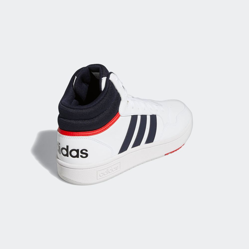 Foto 8 pulgar | Tenis Adidas Hoops 3.0 Mid Blancos para Hombre